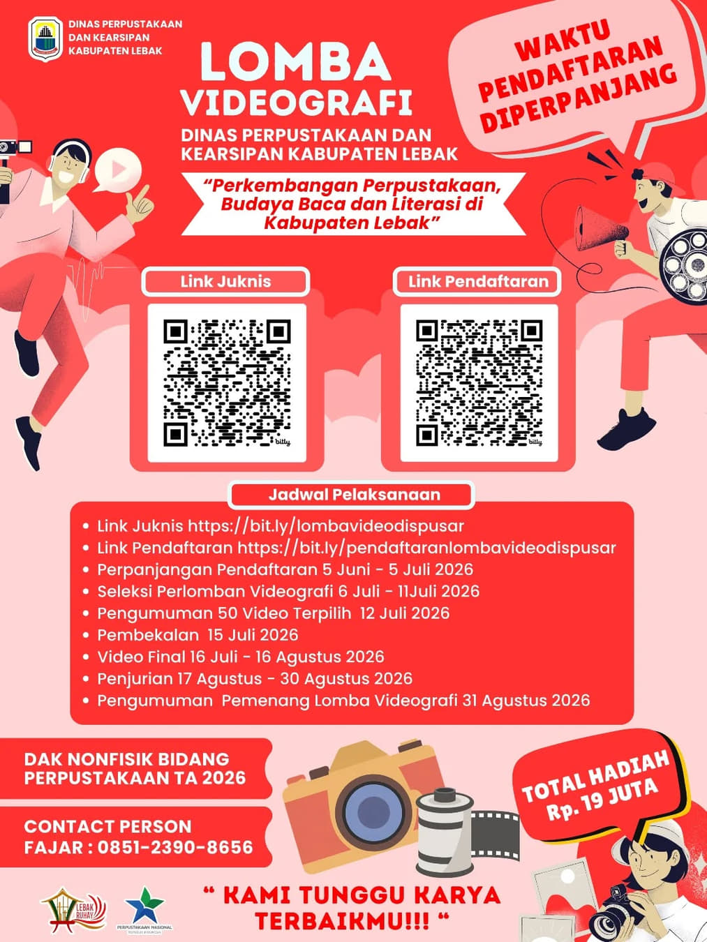 Lomba Video Konten Literasi 2026 - Poster 2