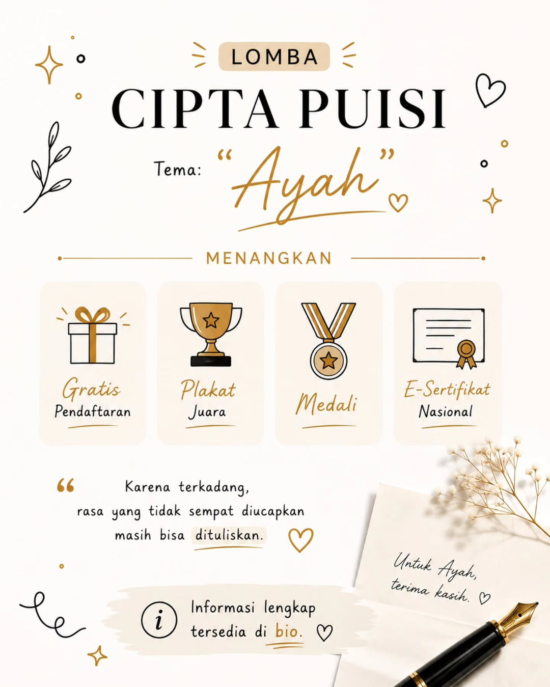 Lomba Cipta Puisi Nasional 2026 - Poster 2