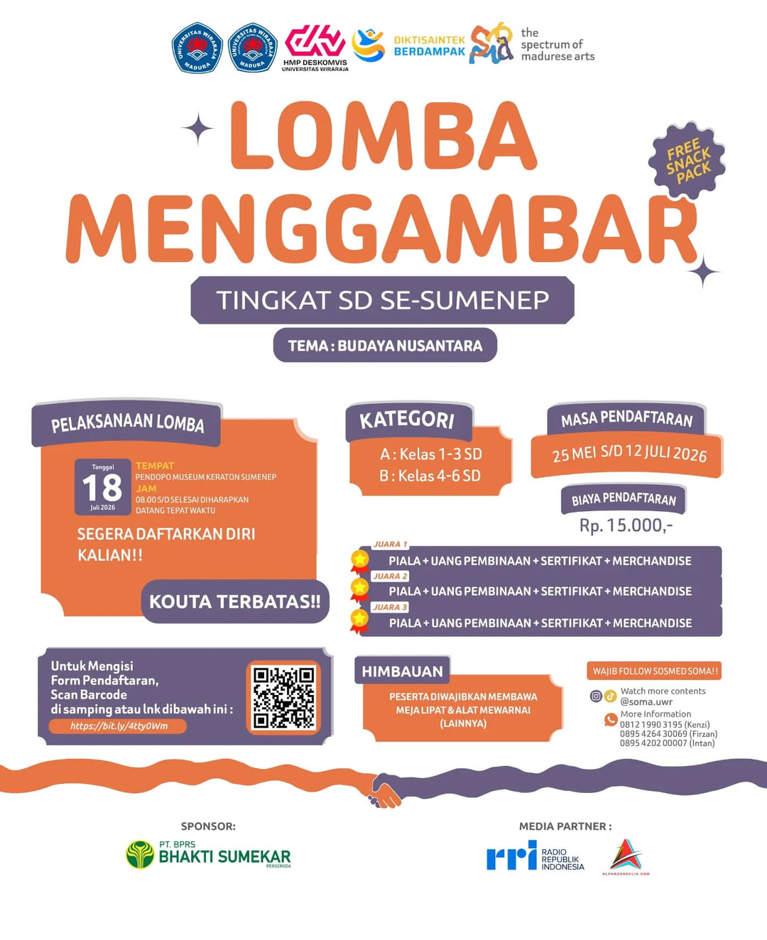 Lomba Menggambar Tingkat SD se-Kabupaten Sumenep - Poster 2