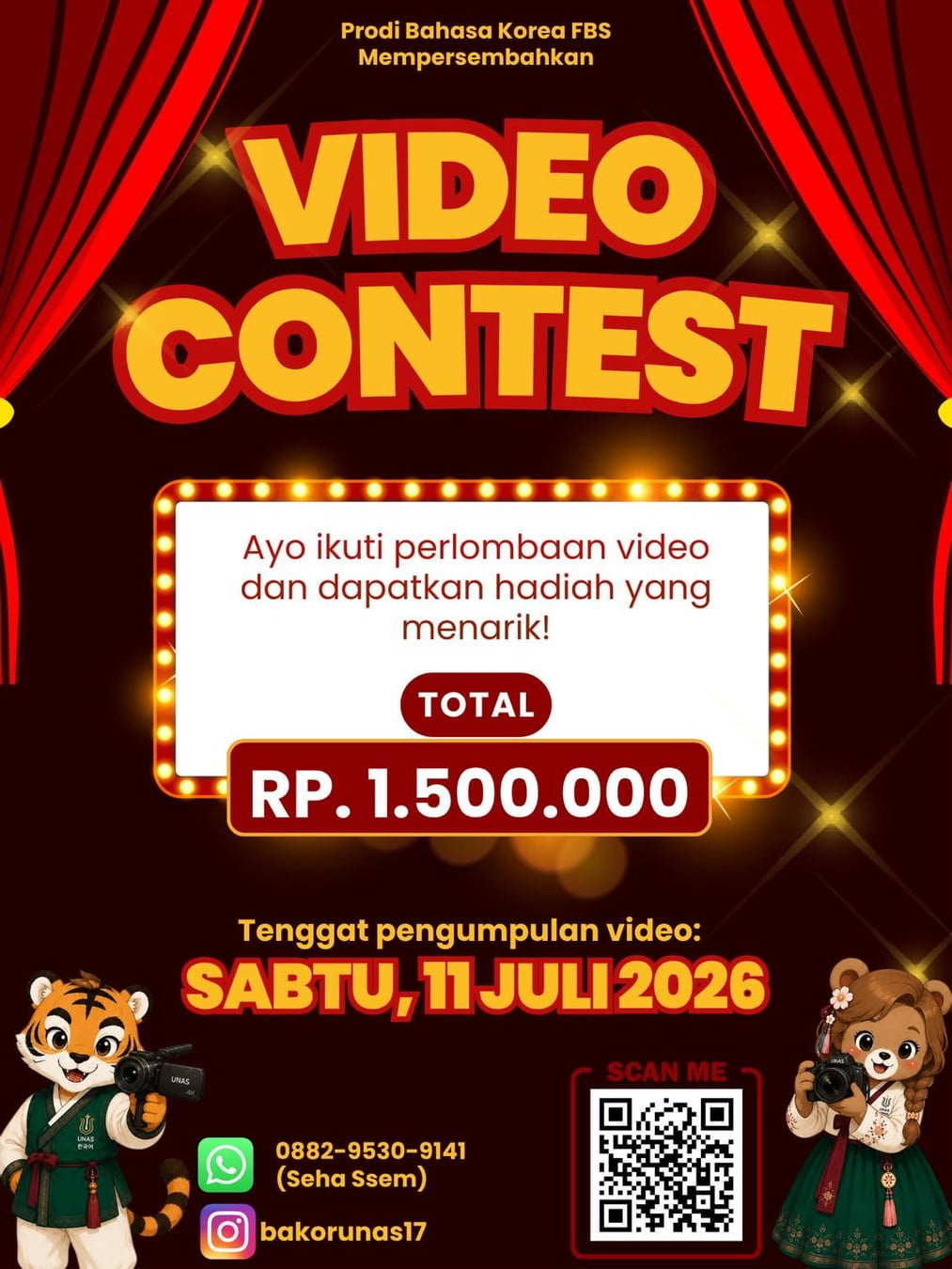 Lomba Video Prodi Korea UNAS Keren - Poster 2