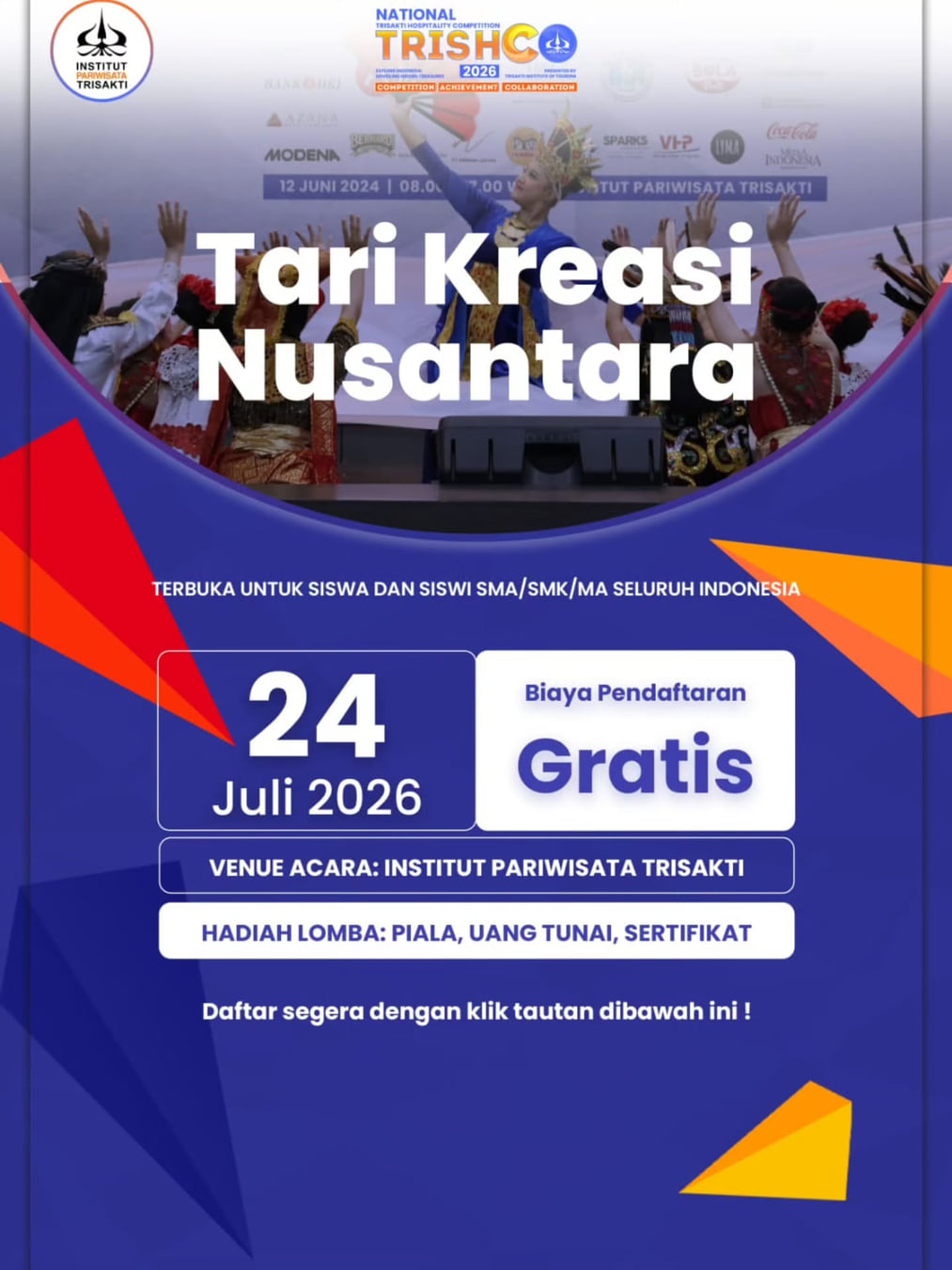 TRISHCO 2026 (International Trisakti Hospitality Competition) - Tari Kreasi Nusantara - Poster 2