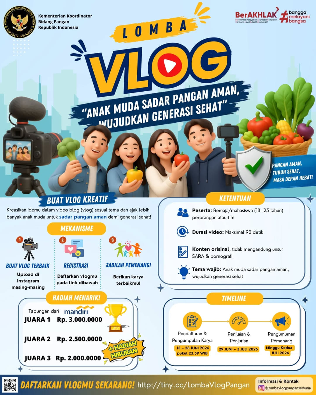 Lomba Vlog Keamanan Pangan Sedunia 2026 - Poster 2