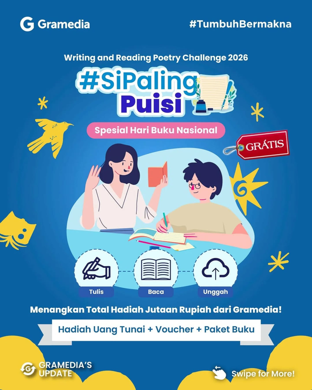 Writing and Reading Poetry Challenge 2026 SiPalingPuisi - Poster 2