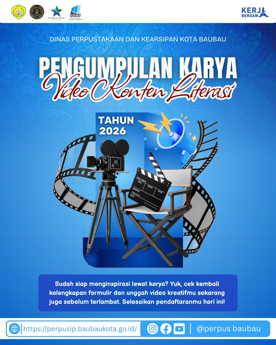 Lomba Video Konten Literasi Tahun 2026 - Poster 2