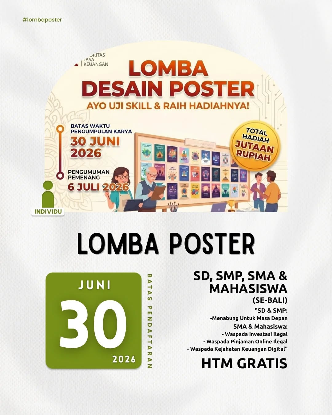 Lomba Desain Poster Digital Kantor OJK Provinsi Bali - Poster 2
