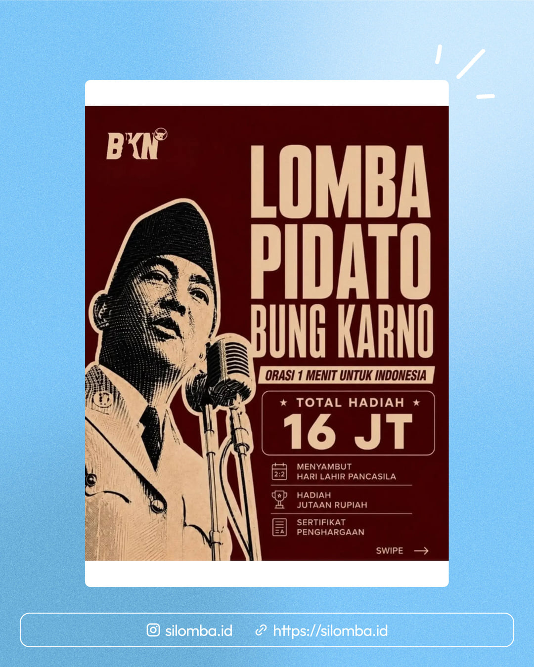 Lomba Pidato Bung Karno 2026 - Poster 1
