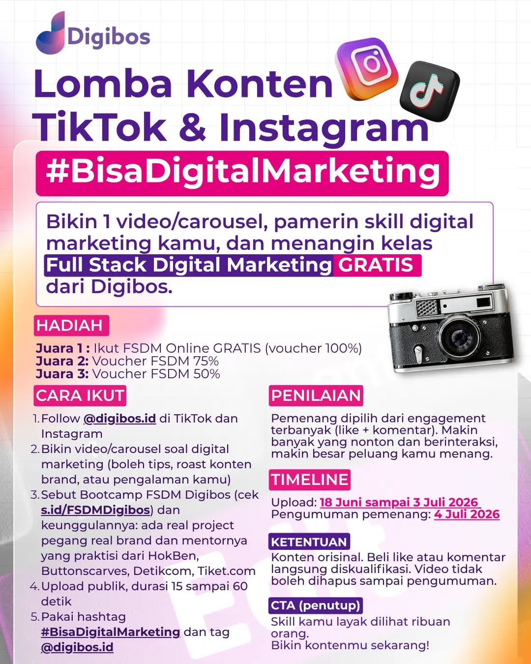 Lomba Konten TikTok & Instagram #BisaDigitalMarketing - Poster 2