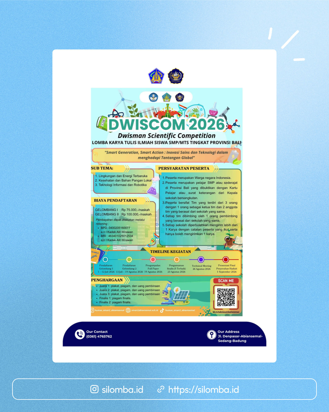 Dwisman Scientific Competition (DWISCOM) 2026 - Poster 1