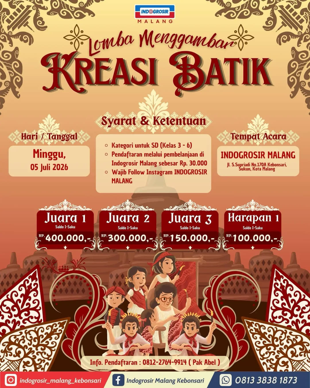LOMBA MENGGAMBAR KREASI BATIK 2026 - Poster 2