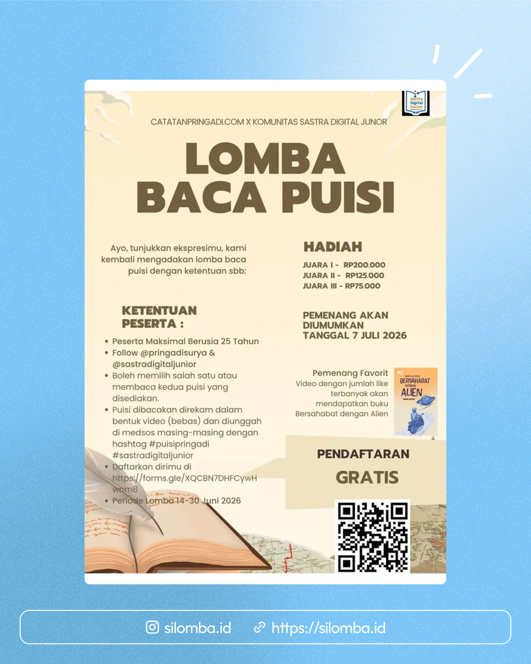 Lomba Baca Puisi - Poster 1