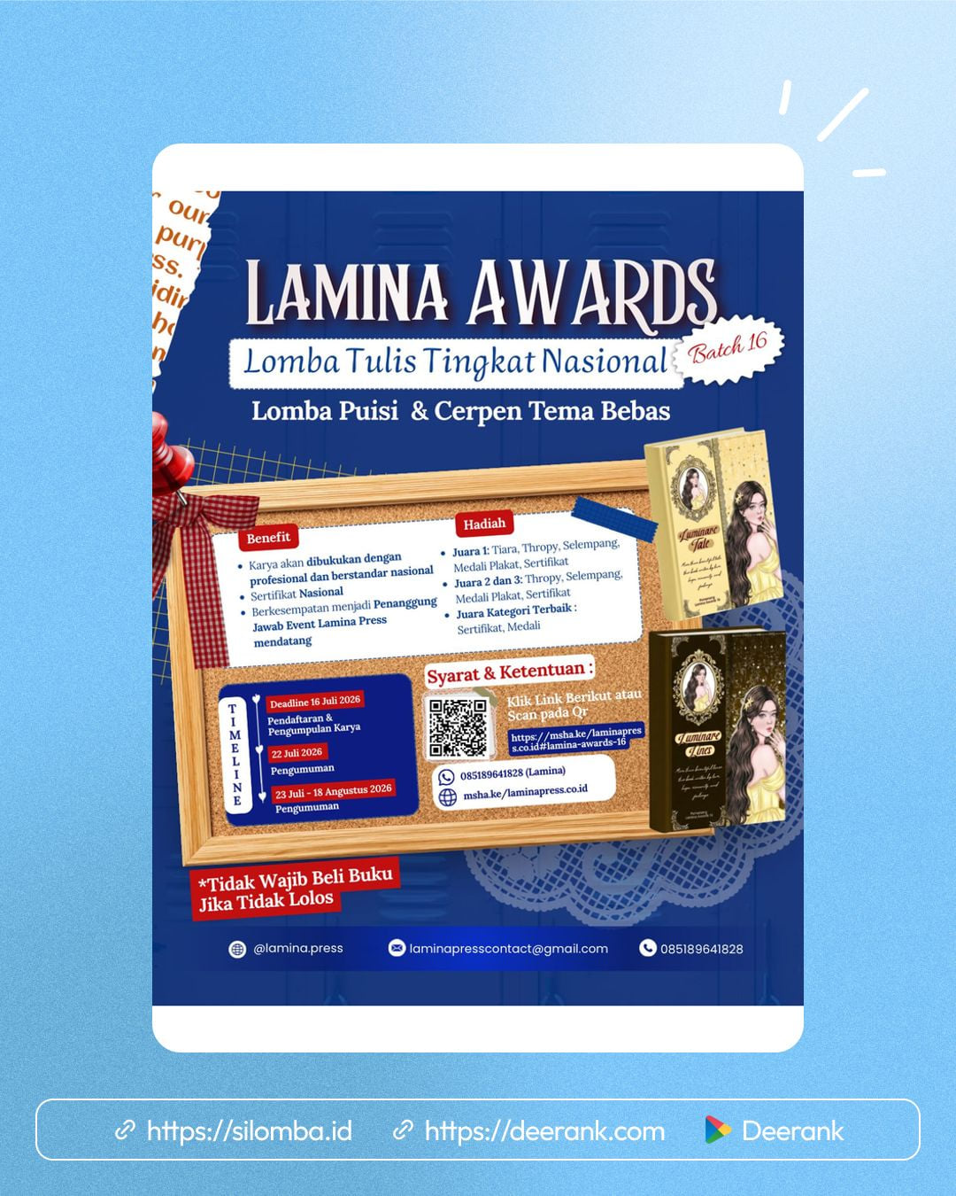 LAMINA AWARDS BATCH 16: LOMBA TULIS TINGKAT NASIONAL - Poster 1