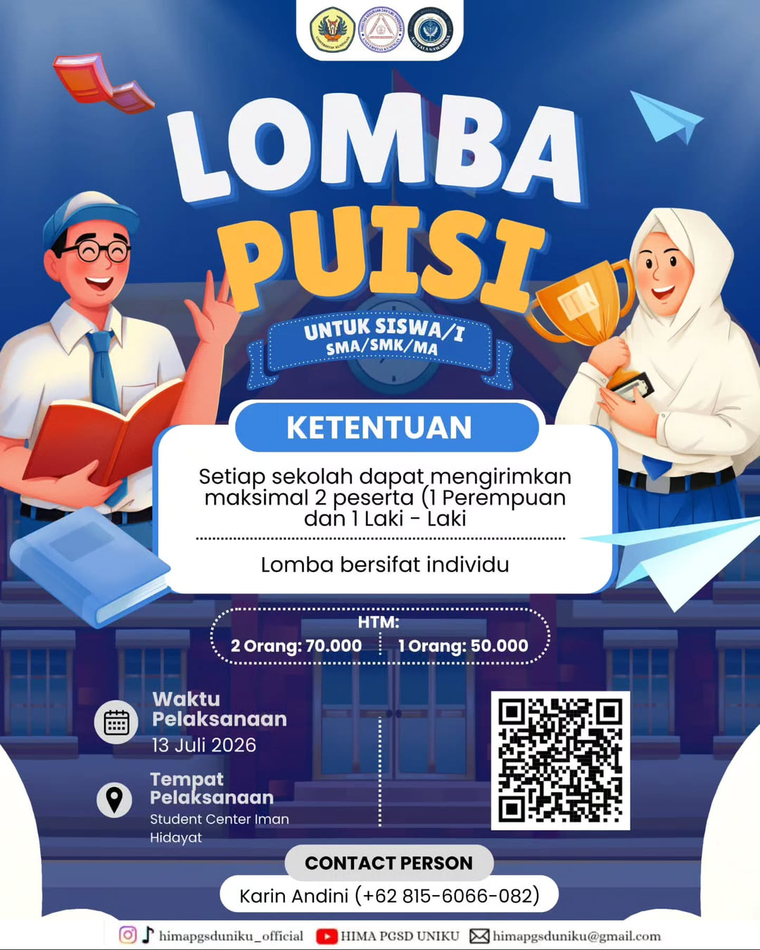LOMBA BACA PUISI 2026 - Poster 2