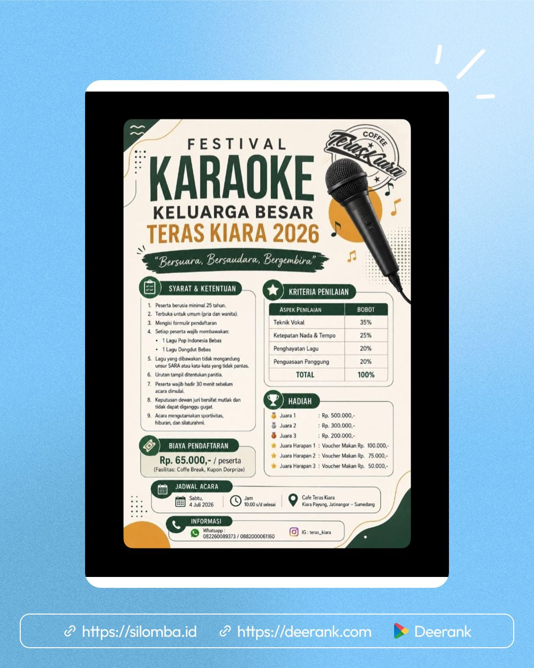 Festival Karaoke Keluarga Besar Teras Kiara 2026 - Poster 1