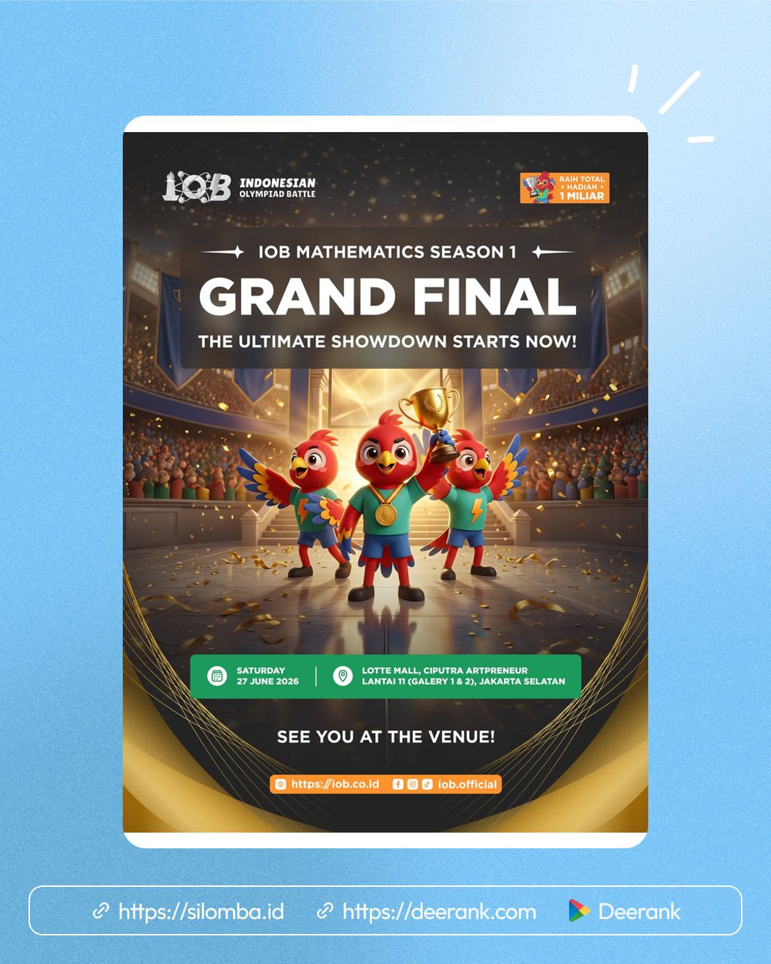 Indonesian Olympiad Battle (IOB) Mathematics Season 1 - Poster 1