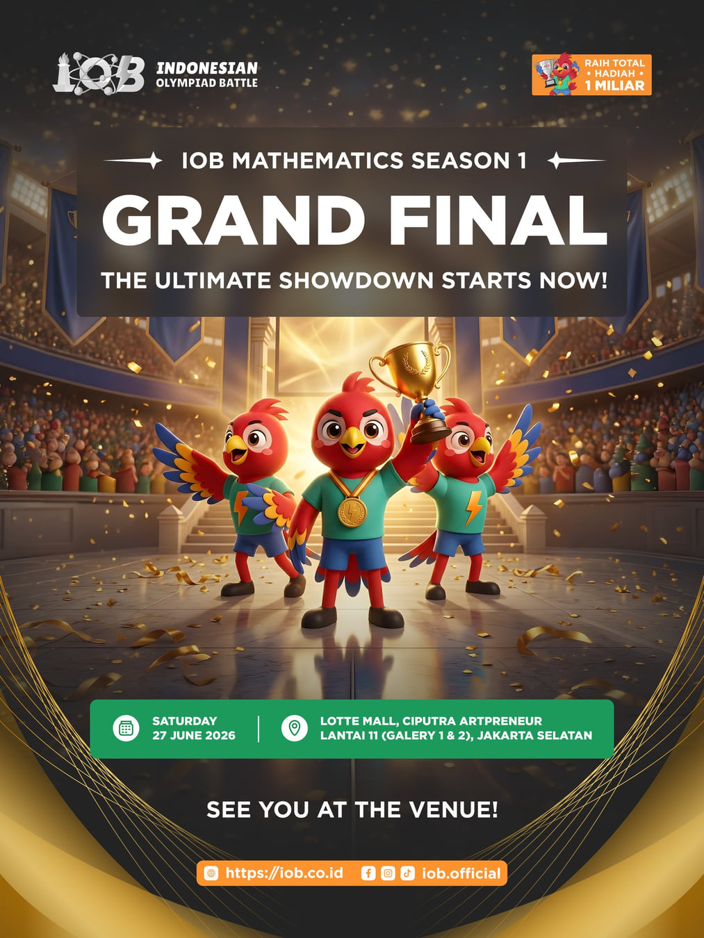 Indonesian Olympiad Battle (IOB) Mathematics Season 1 - Poster 2