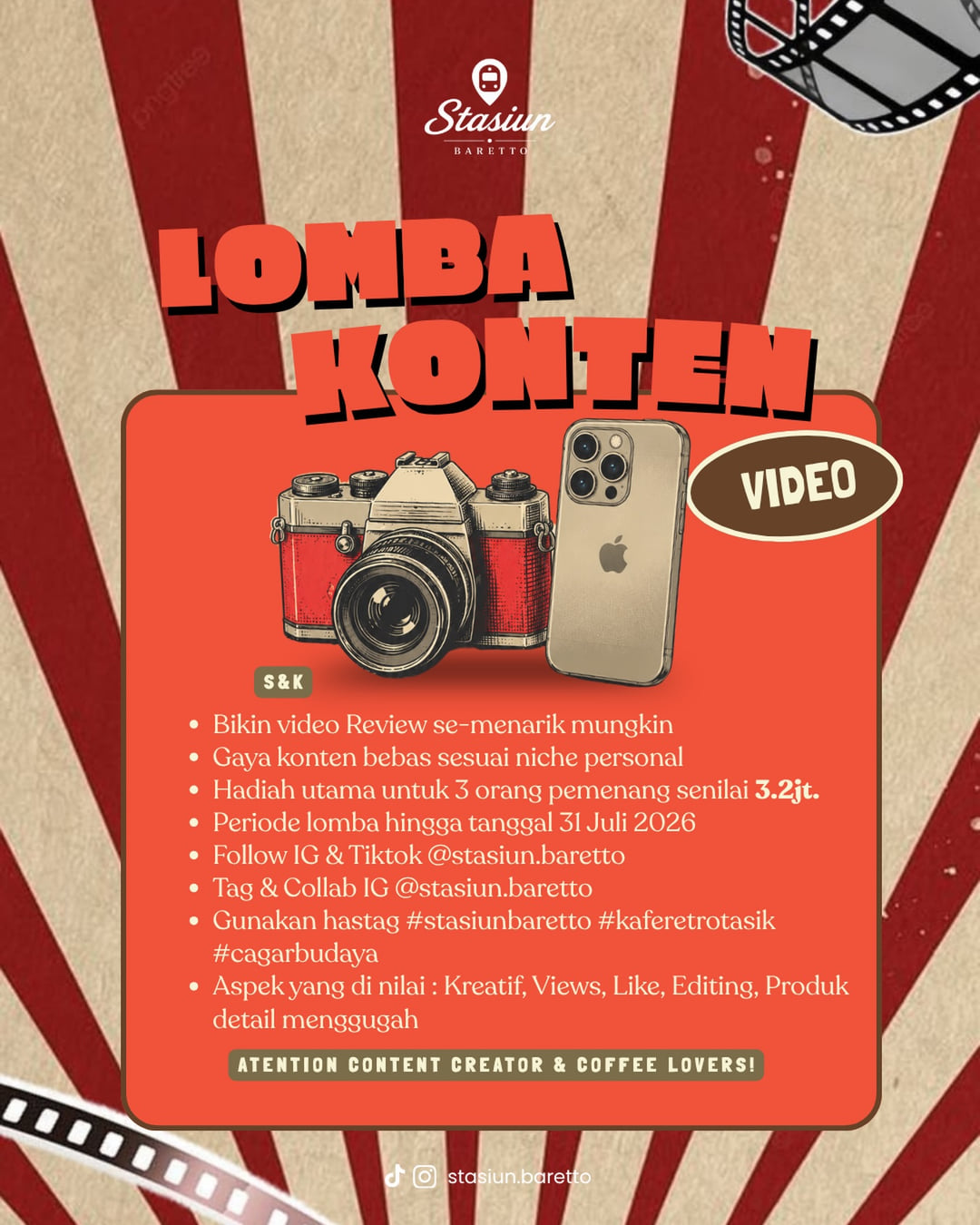 Lomba Konten Video - Stasiun Baretto - Poster 2