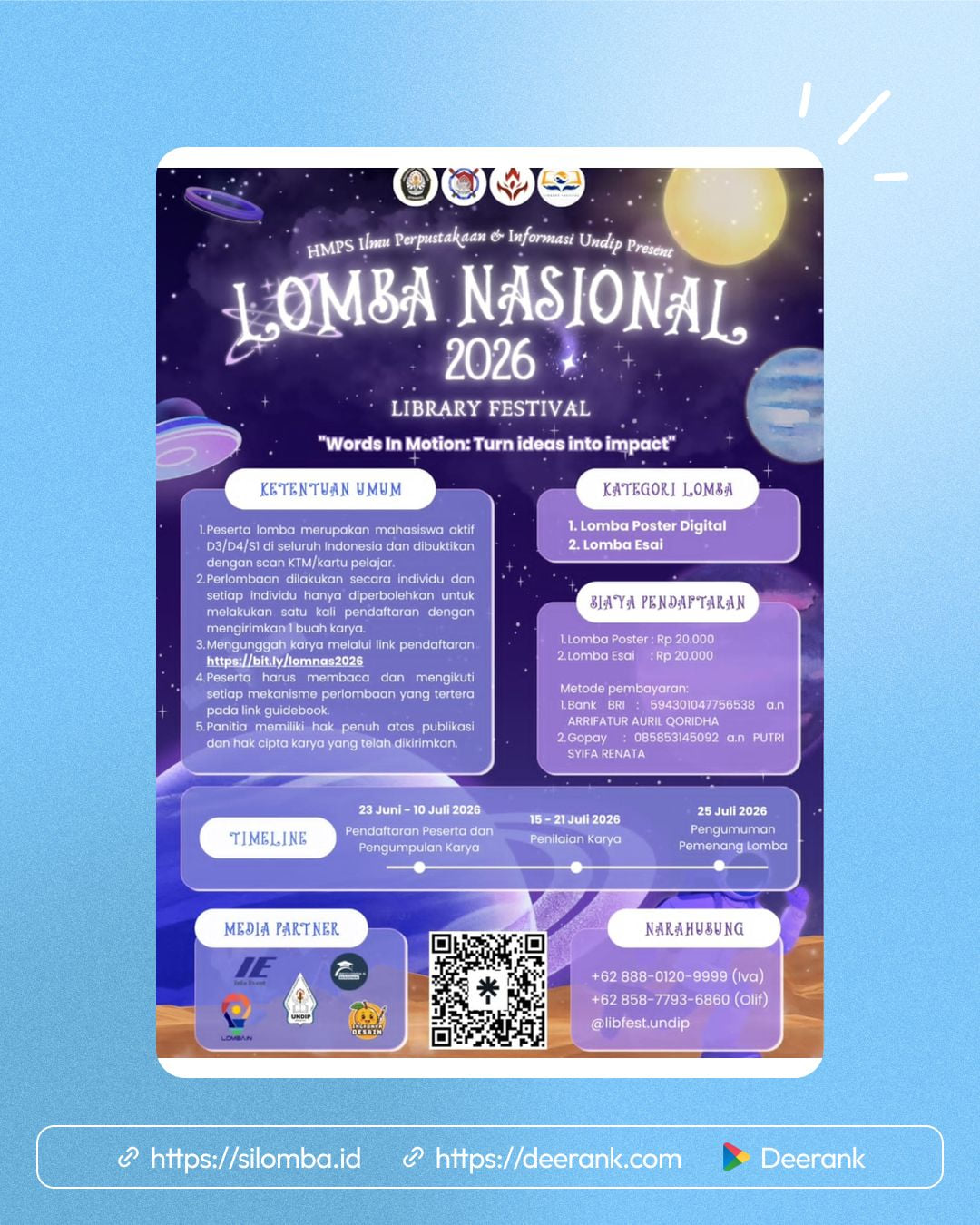 LOMBA NASIONAL (LOMNAS) LIBFEST 2026 - Poster 1
