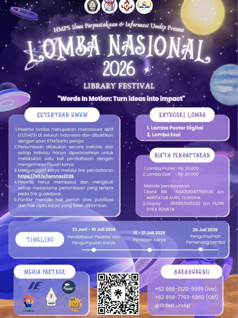 LOMBA NASIONAL (LOMNAS) LIBFEST 2026 - Poster 2