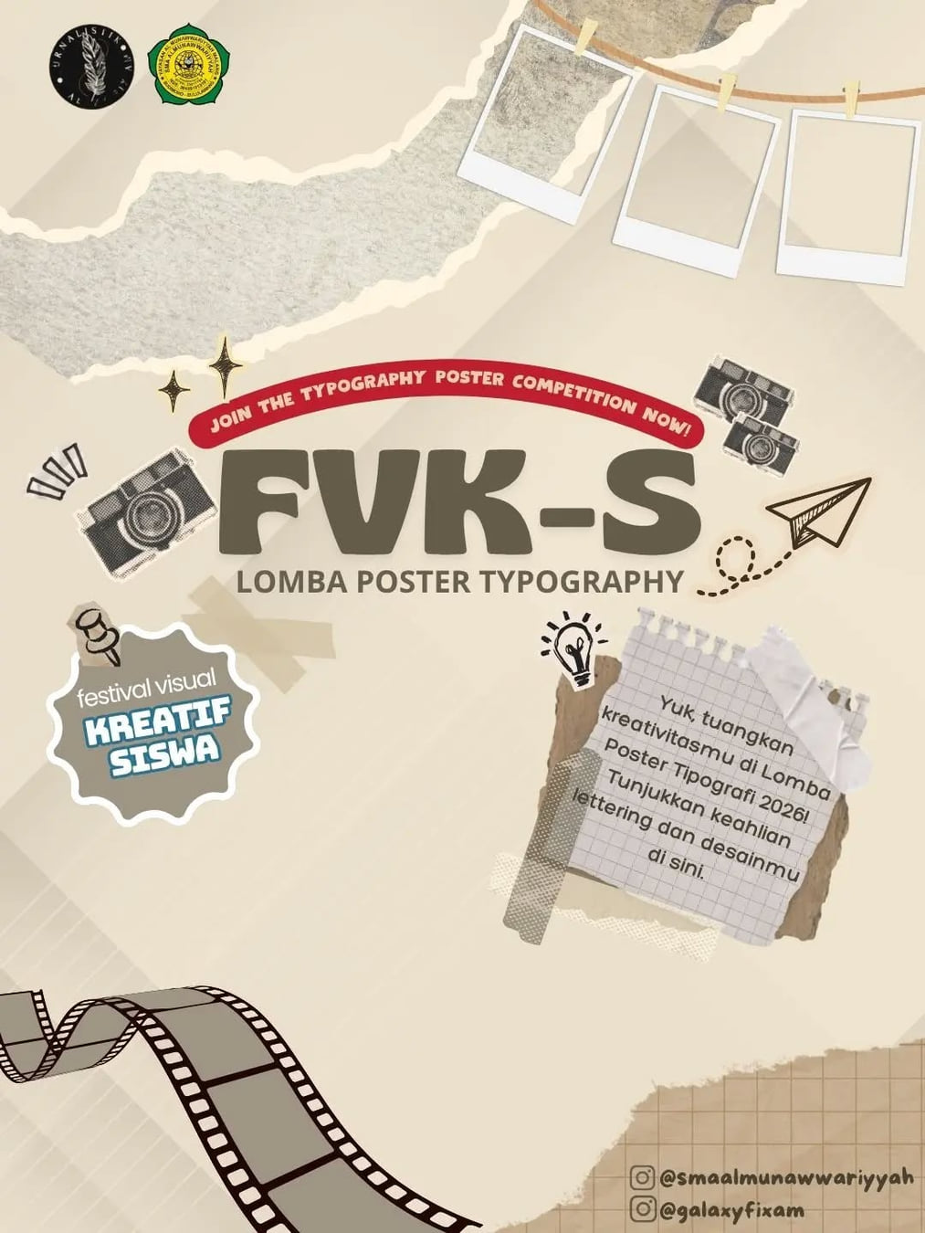 Lomba Poster Typography FVK-S (Festival Visual Kreatif Siswa) - Poster 2