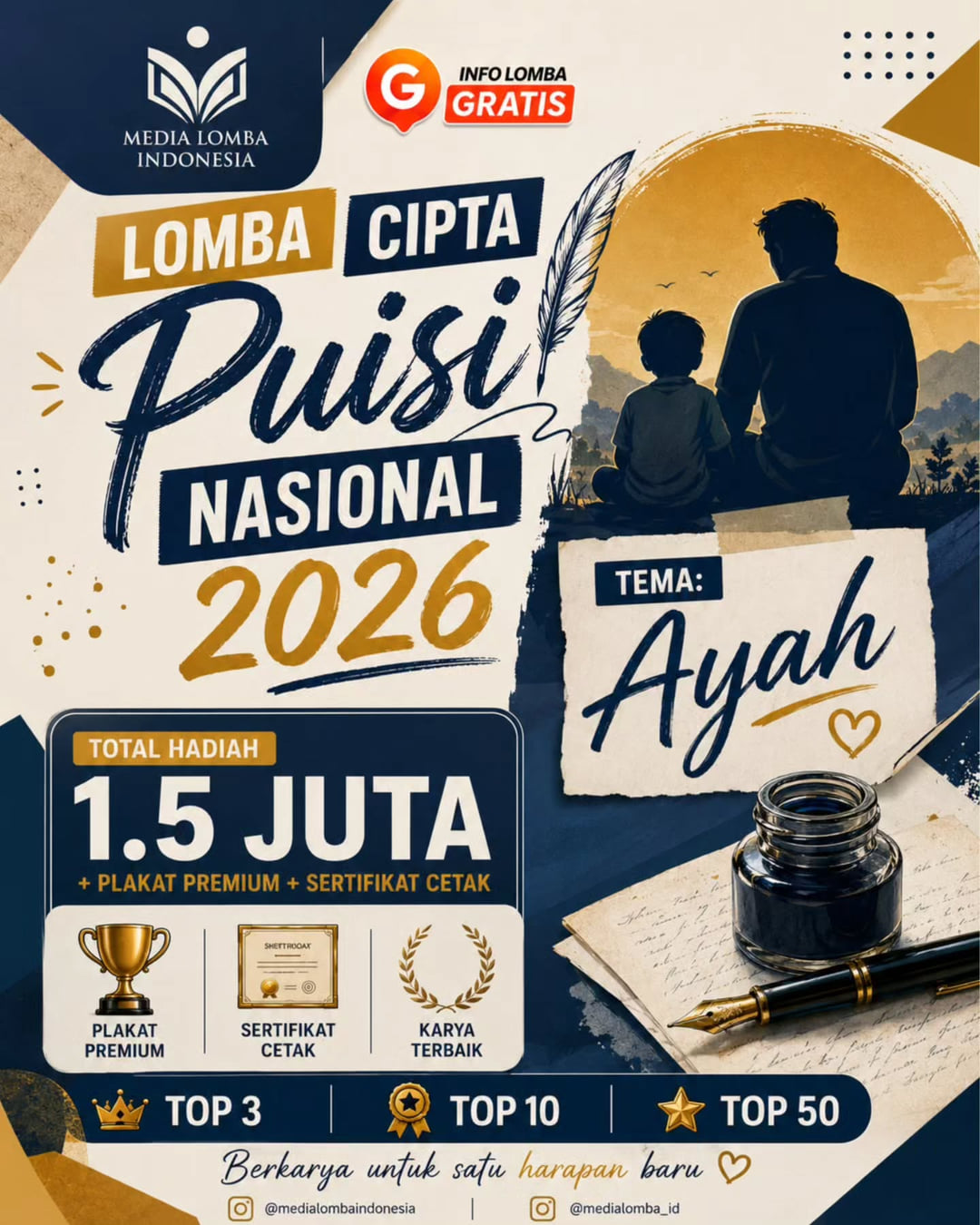 LOMBA CIPTA PUISI NASIONAL 2026 - Poster 2