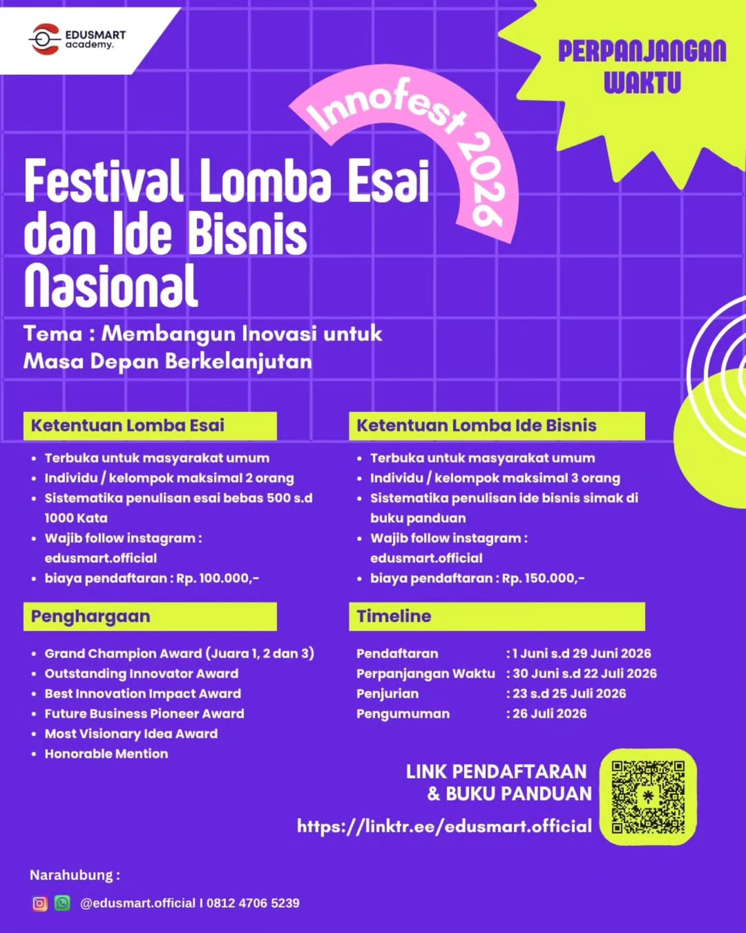 Innofest 2026: Festival Lomba Esai dan Ide Bisnis Nasional - Poster 2