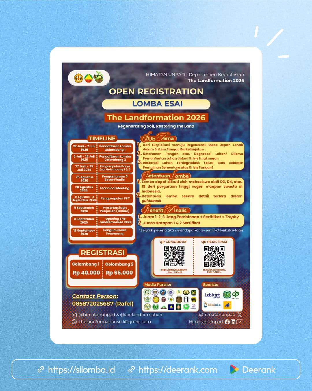 The Landformation Competition 2026 - Poster 1