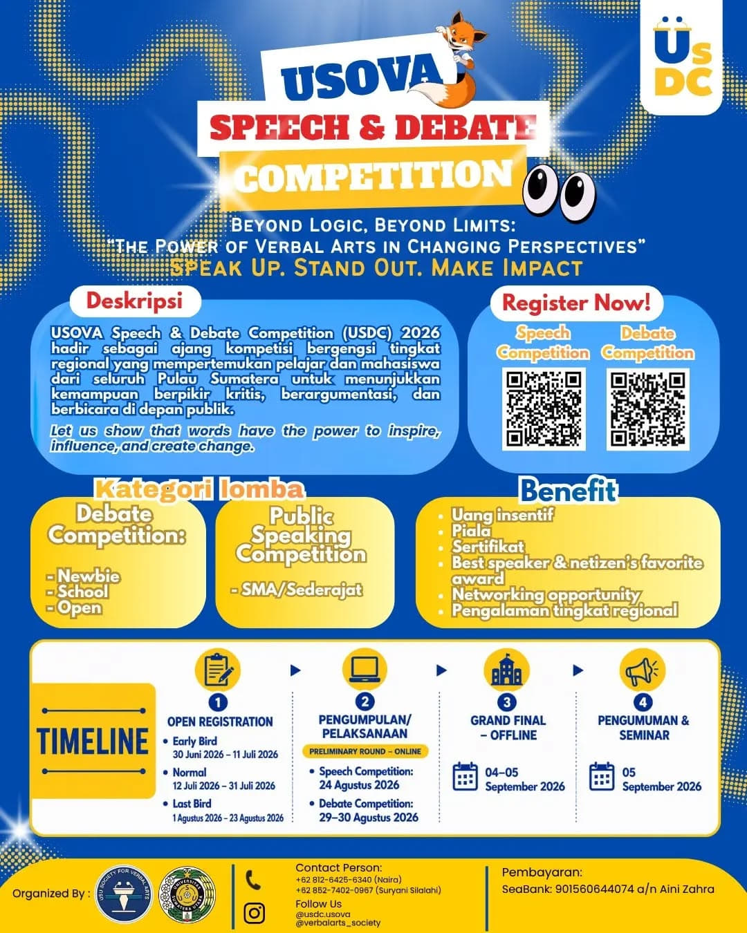USOVA Speech & Debate Competition (USDC) 2026 - Poster 2
