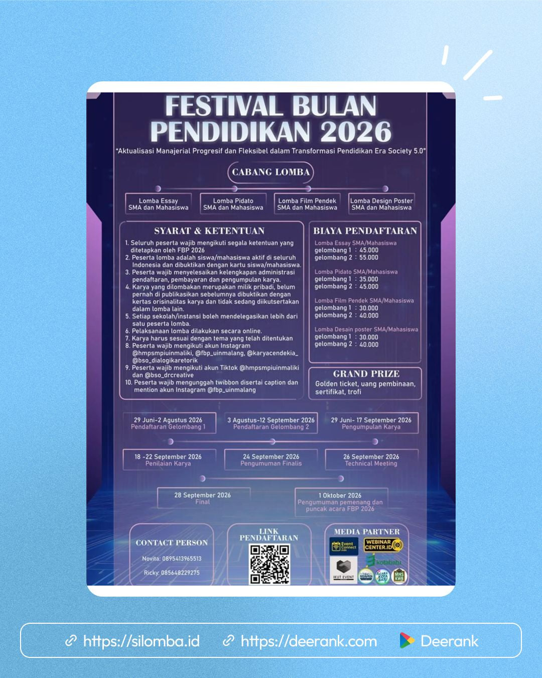 Festival Bulan Pendidikan (FBP) 2026 - Poster 1