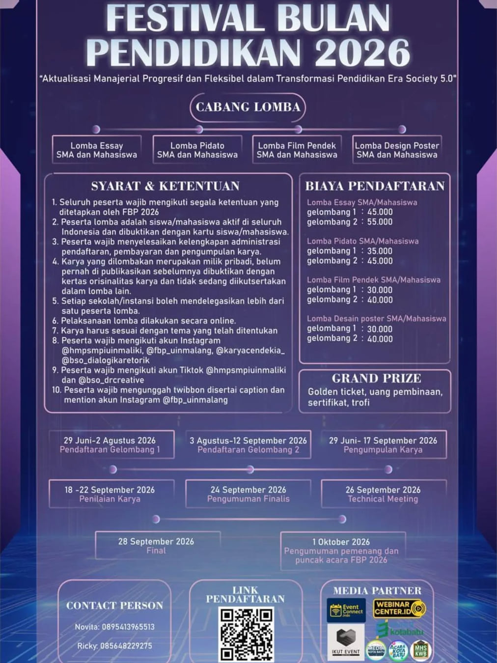 Festival Bulan Pendidikan (FBP) 2026 - Poster 2