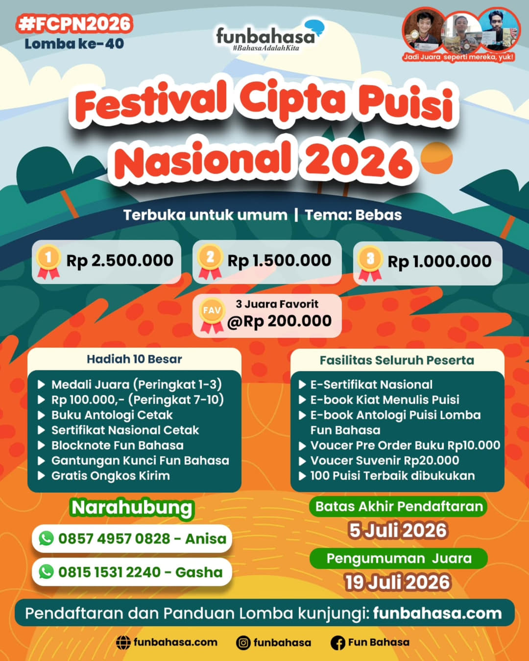 Festival Cipta Puisi Nasional 2026 - Poster 2