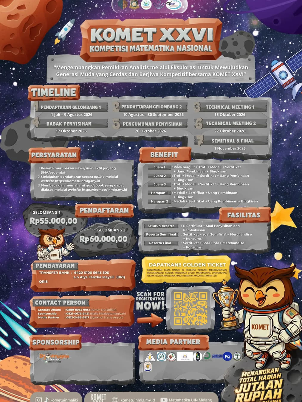 Kompetisi Matematika (KOMET) XXVI - Poster 2