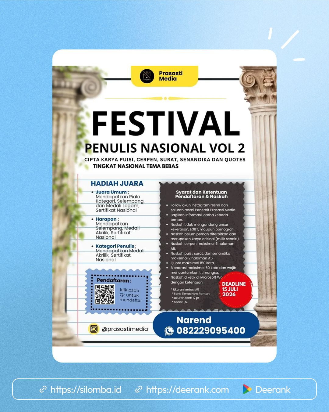 Festival Penulis Nasional Vol 2 - Poster 1