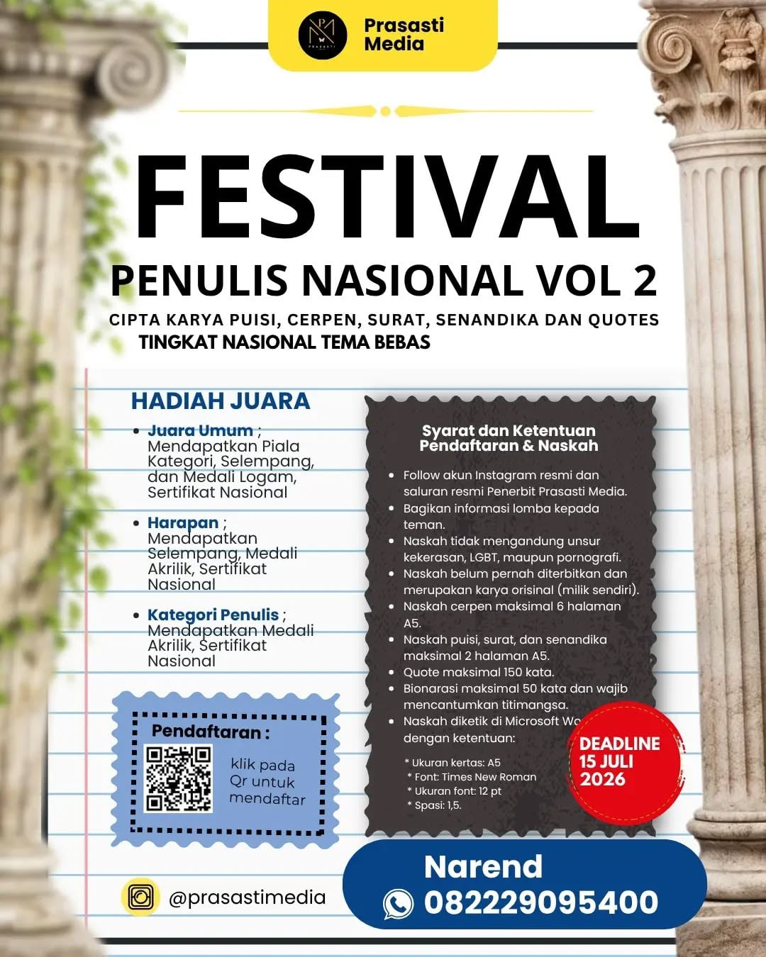 Festival Penulis Nasional Vol 2 - Poster 2