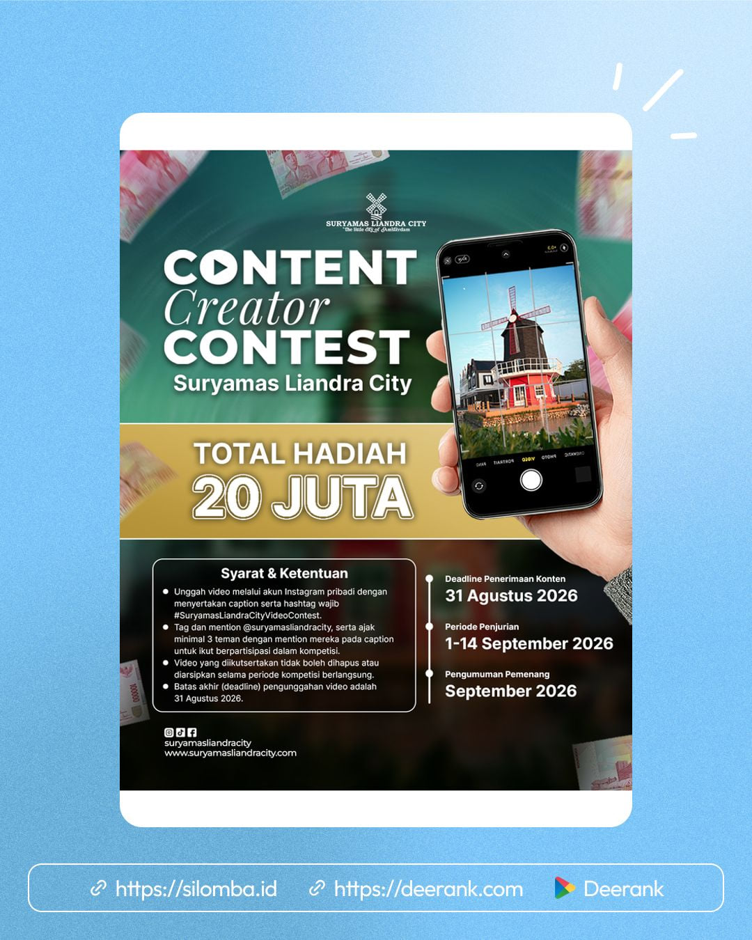 CONTENT CREATOR CONTEST ā SURYAMAS LIANDRA CITY - Poster 1