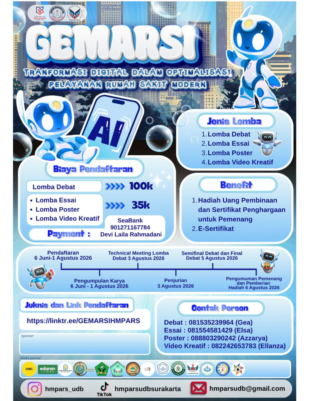 GEMARSI 2026 (Gebyar Mahasiswa Administrasi Rumah Sakit) - Poster 2