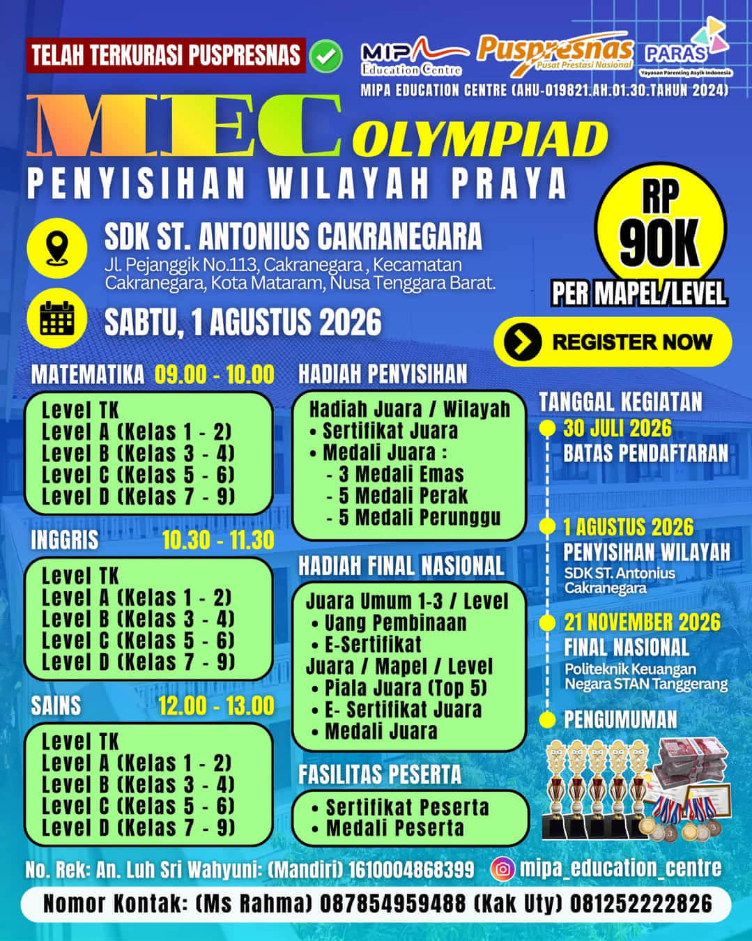 MEC Olympiad Tingkat Nasional Penyisihan Wilayah Praya 2026 - Poster 2