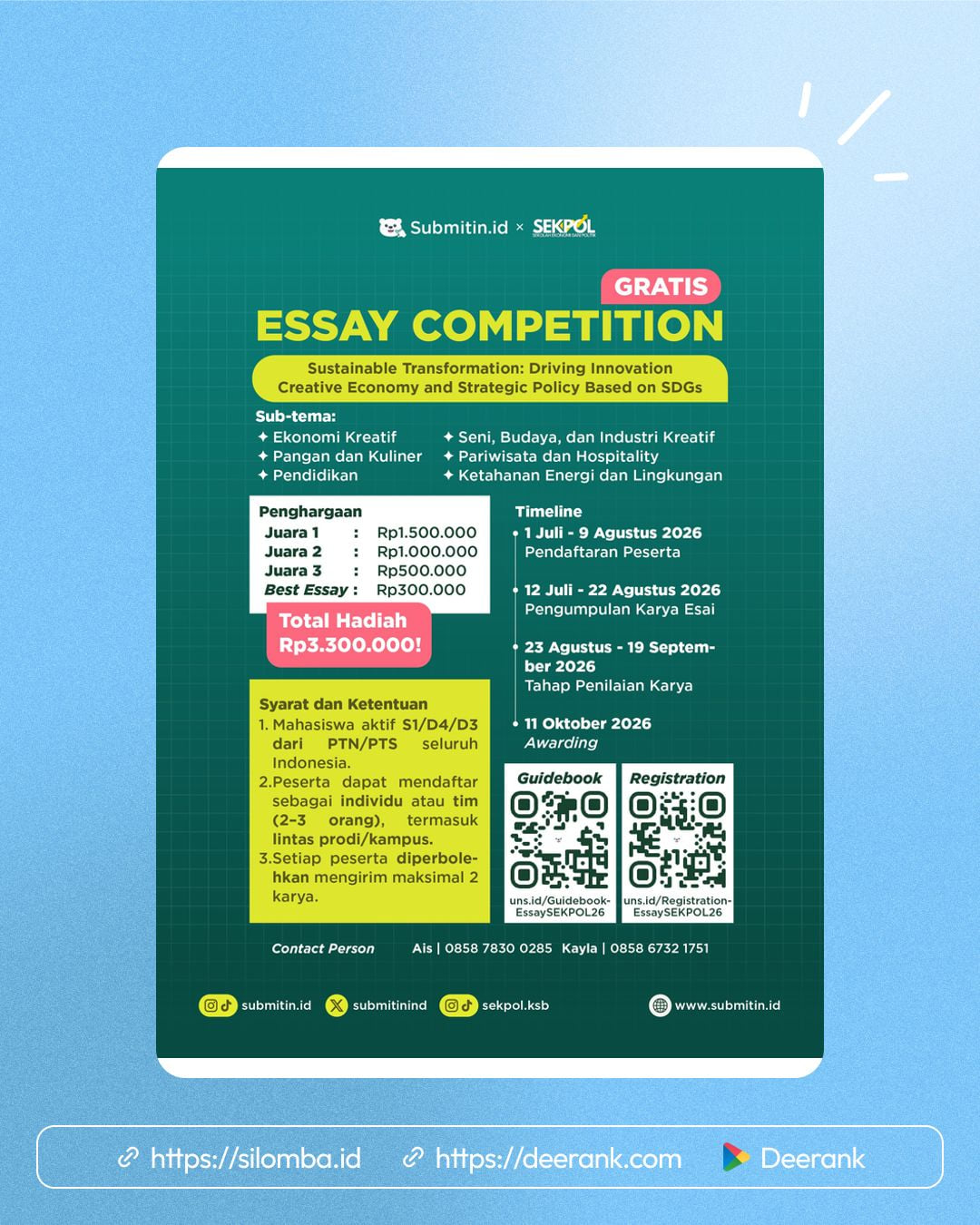Essay Competition 2026 - Poster 1