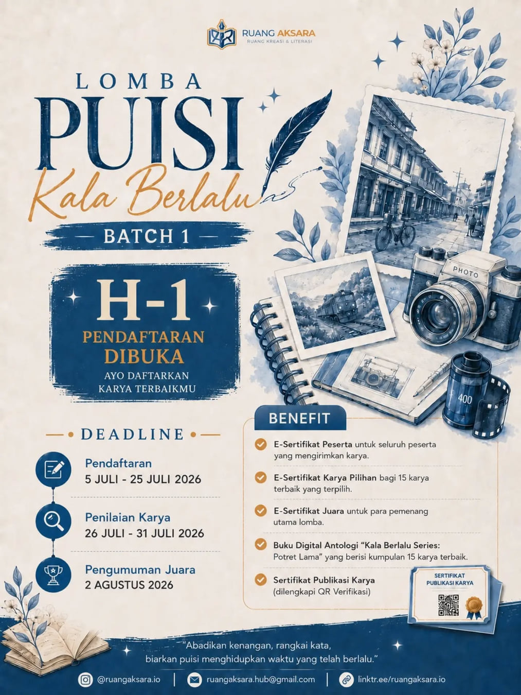 Lomba Puisi Kala Berlalu Batch 1 - Poster 2