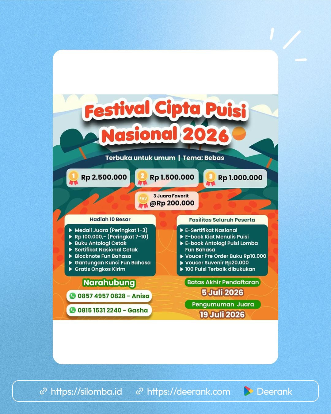 Festival Cipta Puisi Nasional 2026 - Poster 1