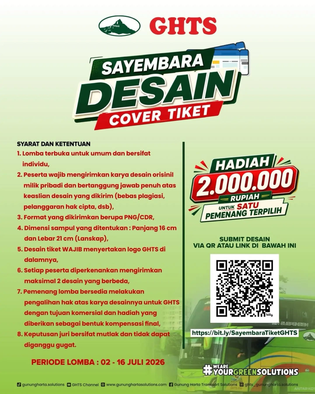 Sayembara Desain Cover Tiket Print GHTS - Poster 2