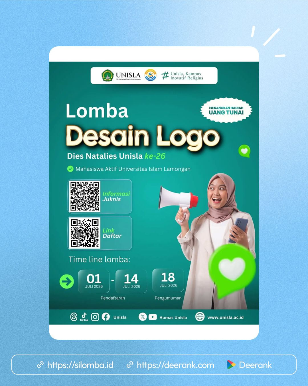 Lomba Desain Logo Dies Natalies Unisla ke-26 - Poster 1