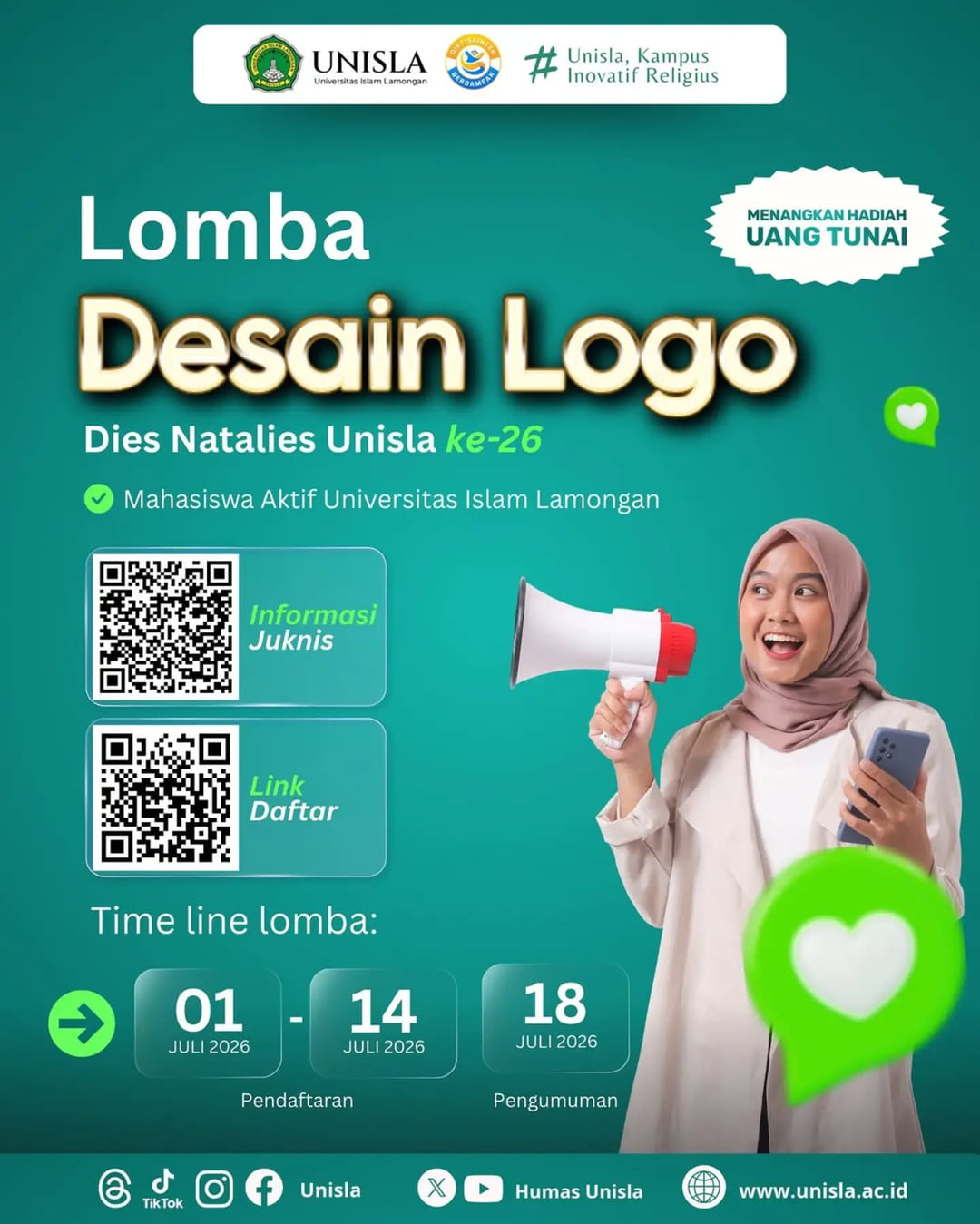 Lomba Desain Logo Dies Natalies Unisla ke-26 - Poster 2