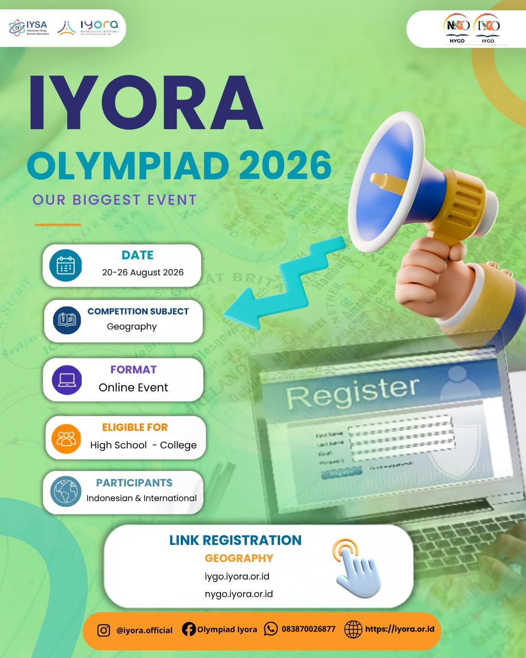 IYORA FIRST ONLINE OLYMPIAD 2026 - Poster 2