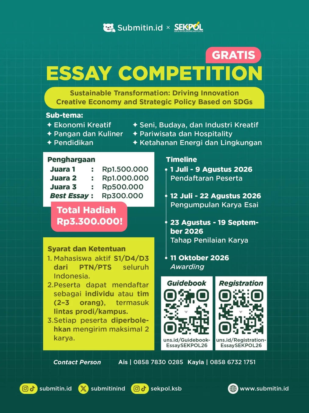 National Essay Competition 2026 - Poster 2