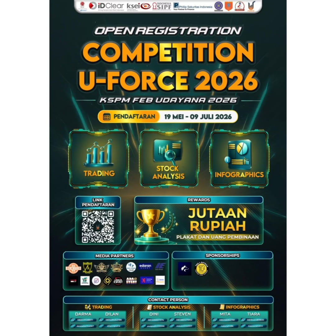 Udayana Future Investor Challenge 2026 (U-FORCE 2026) - Poster 2
