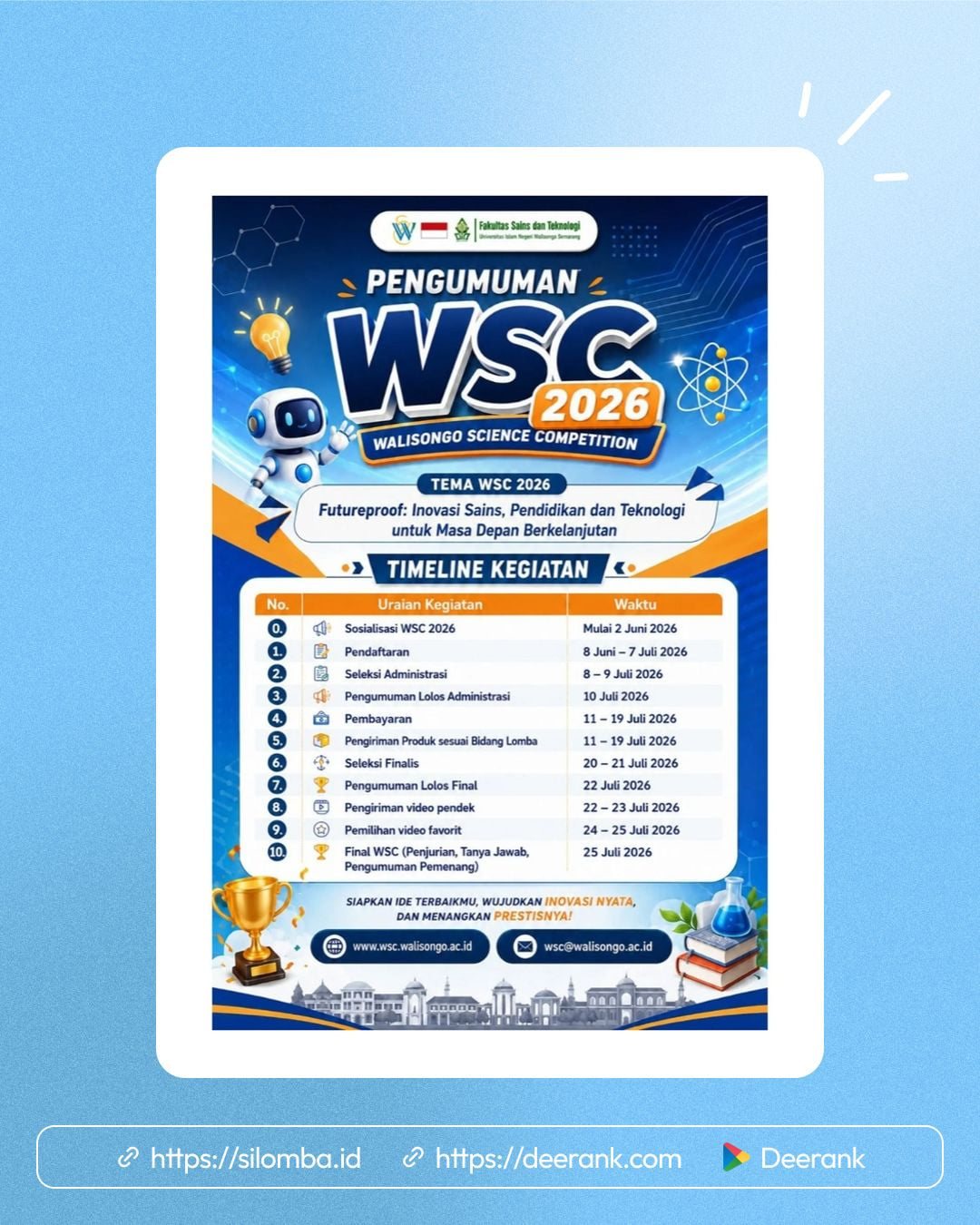 Walisongo Science Competition 2026 - Poster 1