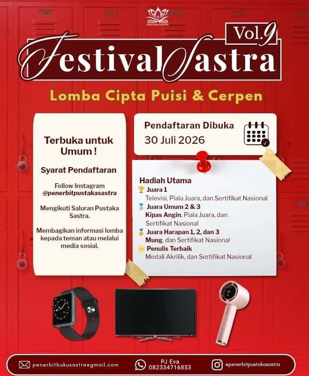 Festival Sastra Volume 9: Lomba Cipta Puisi & Cerpen - Poster 2