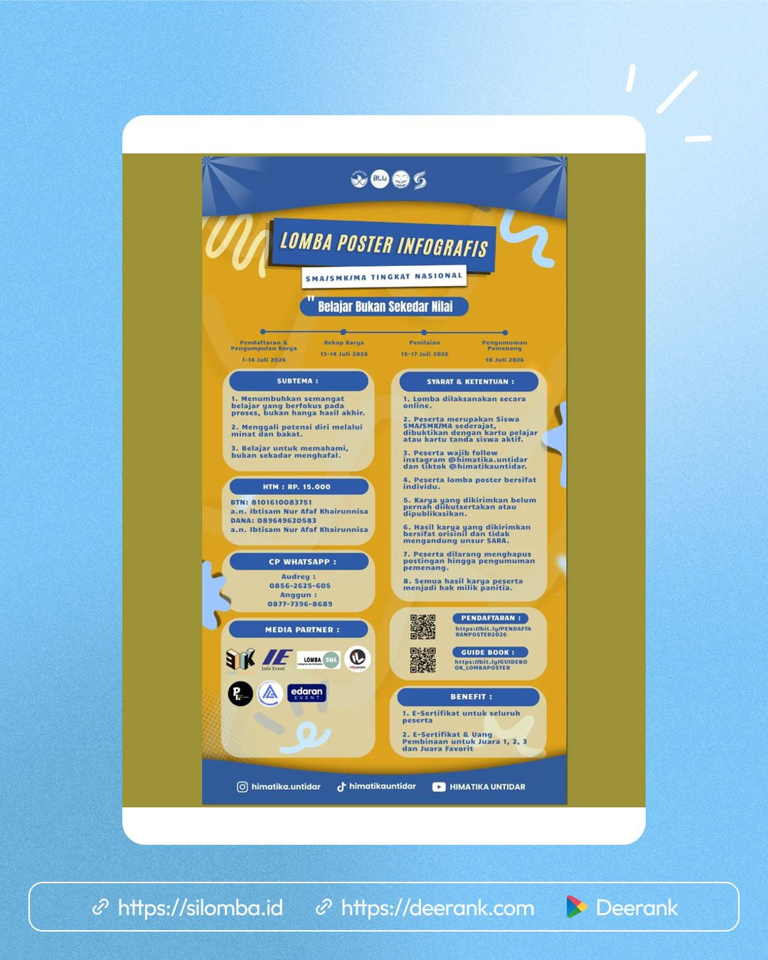 LOMBA POSTER INFOGRAFIS NASIONAL HIMATIKA 2026 - Poster 1