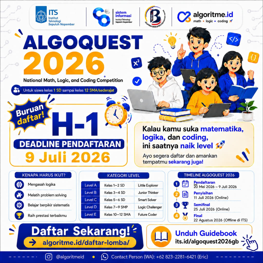 AlgoQuest 2026: National Math, Logic, and Coding Competition - Poster 2