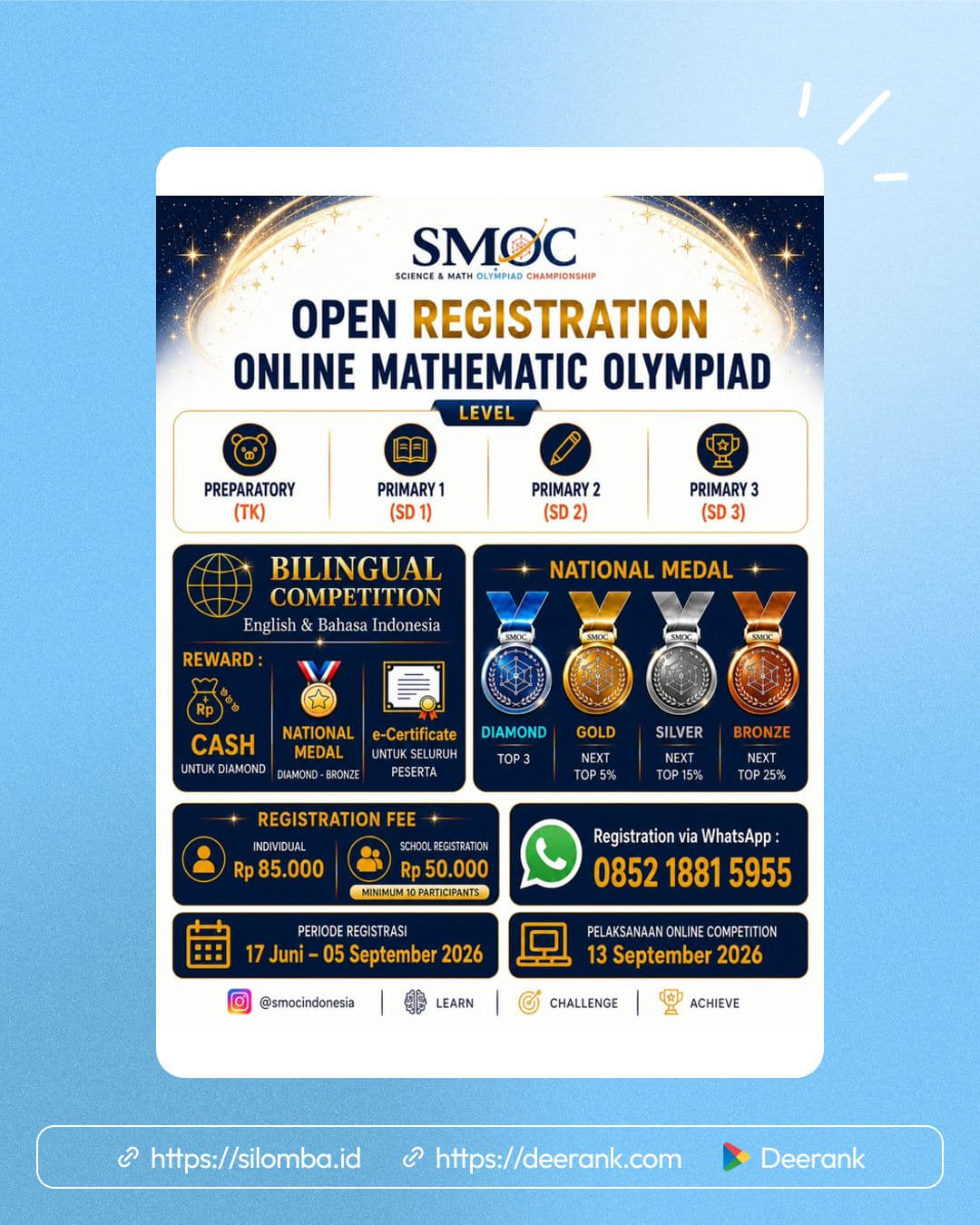 Online Mathematic Olympiad - SMOC Science & Math Olympiad Championship - Poster 1